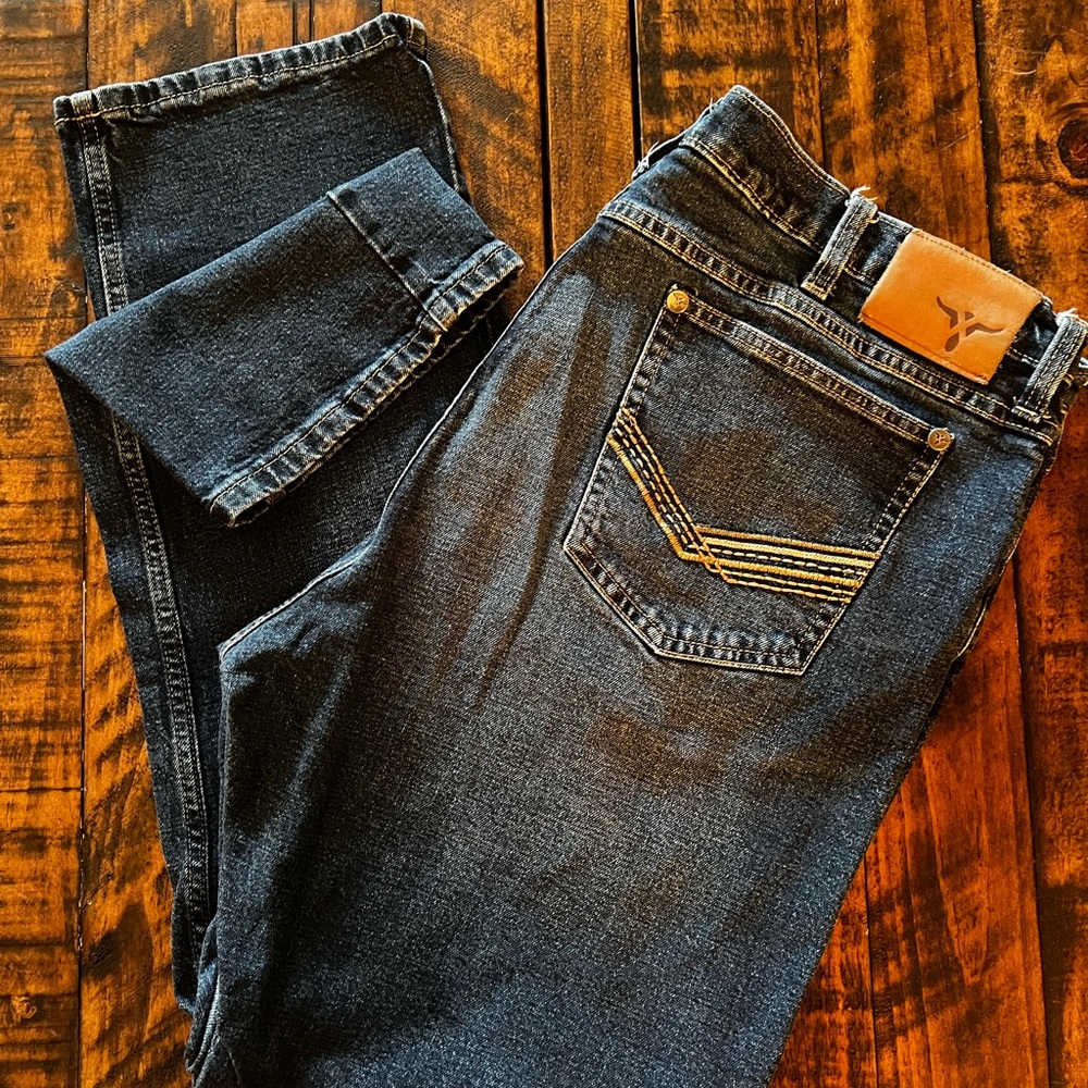 Wrangler Dark Blue Slim Straight Jeans
